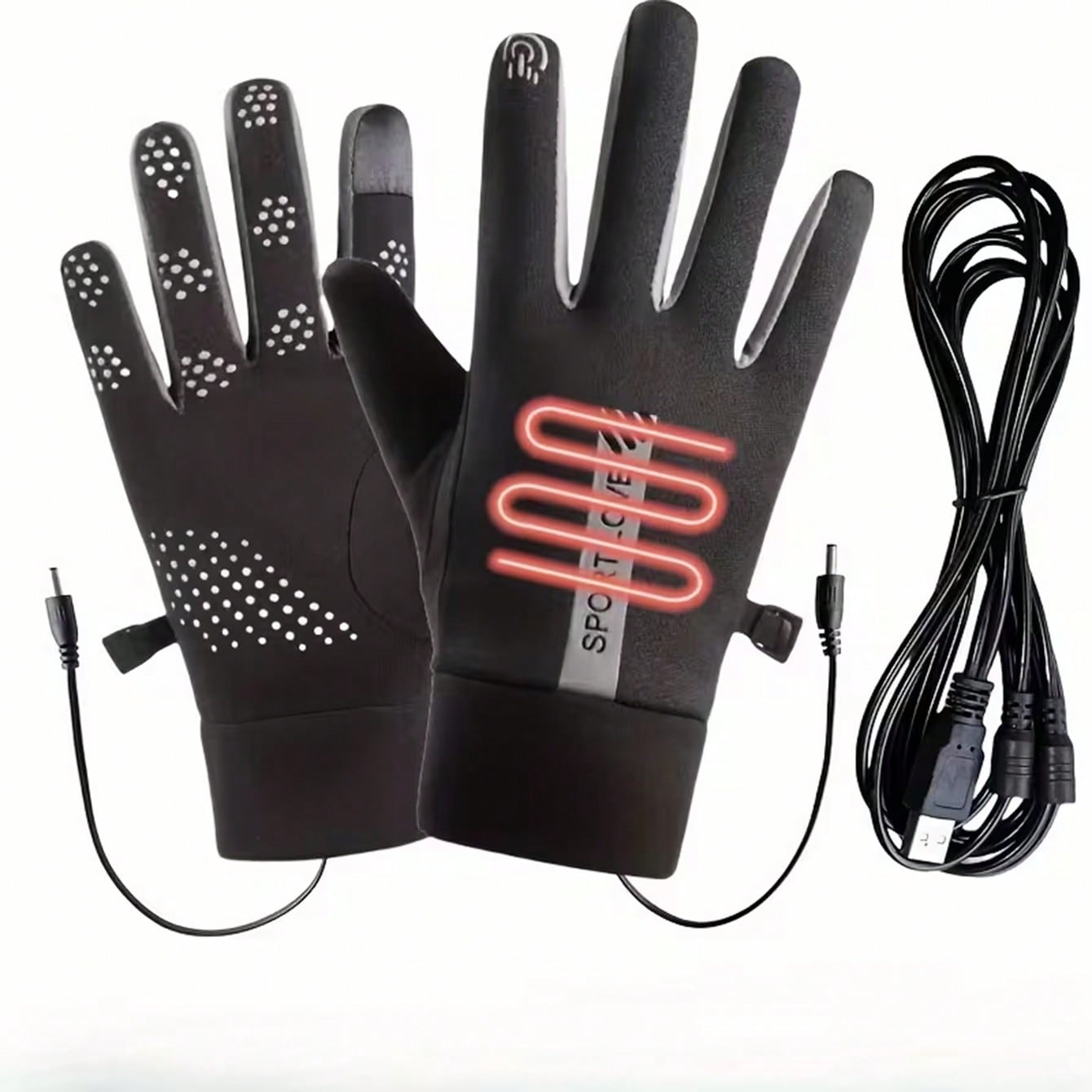 Cycling Commute Essentials - Rękawice grzewcze bez baterii | Dwustronne,