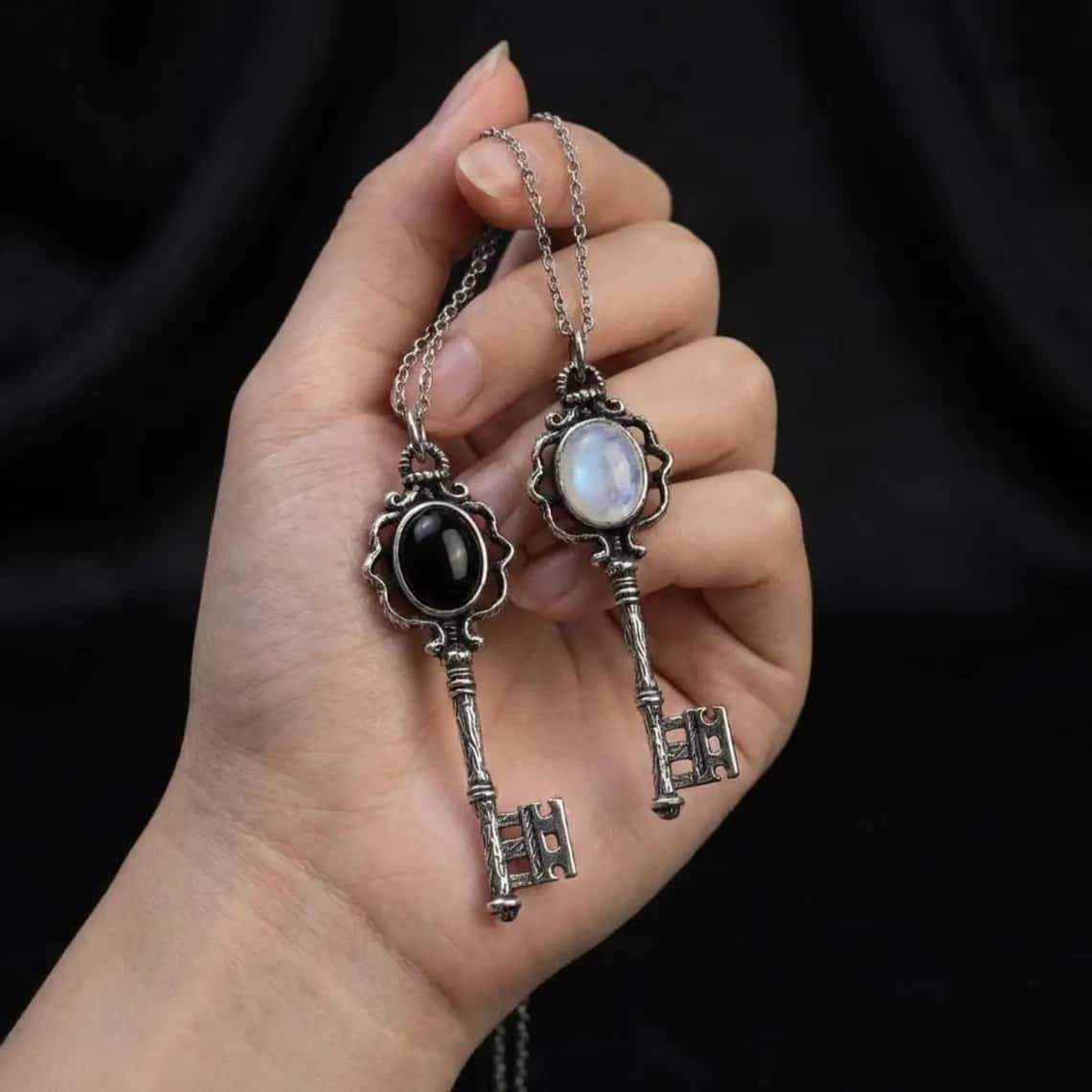Gotycki Vintage Srebrny Naszyj – Chain Lock Combination recenzja i cena